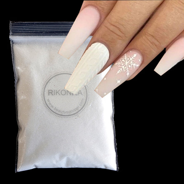 10g Shiny Sugar Powder For Nail Art Decorations White Black Candy Coat Effect Pigment Dust for Christmas Design Dipping Powder